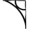 Ekena Millwork Galveston Wrought Iron Bracket, (Single center brace), Powder Coated Black 1 1/2"W x 7 1/2"D x 10"H BKTM01X07X10SGL - alternate 2